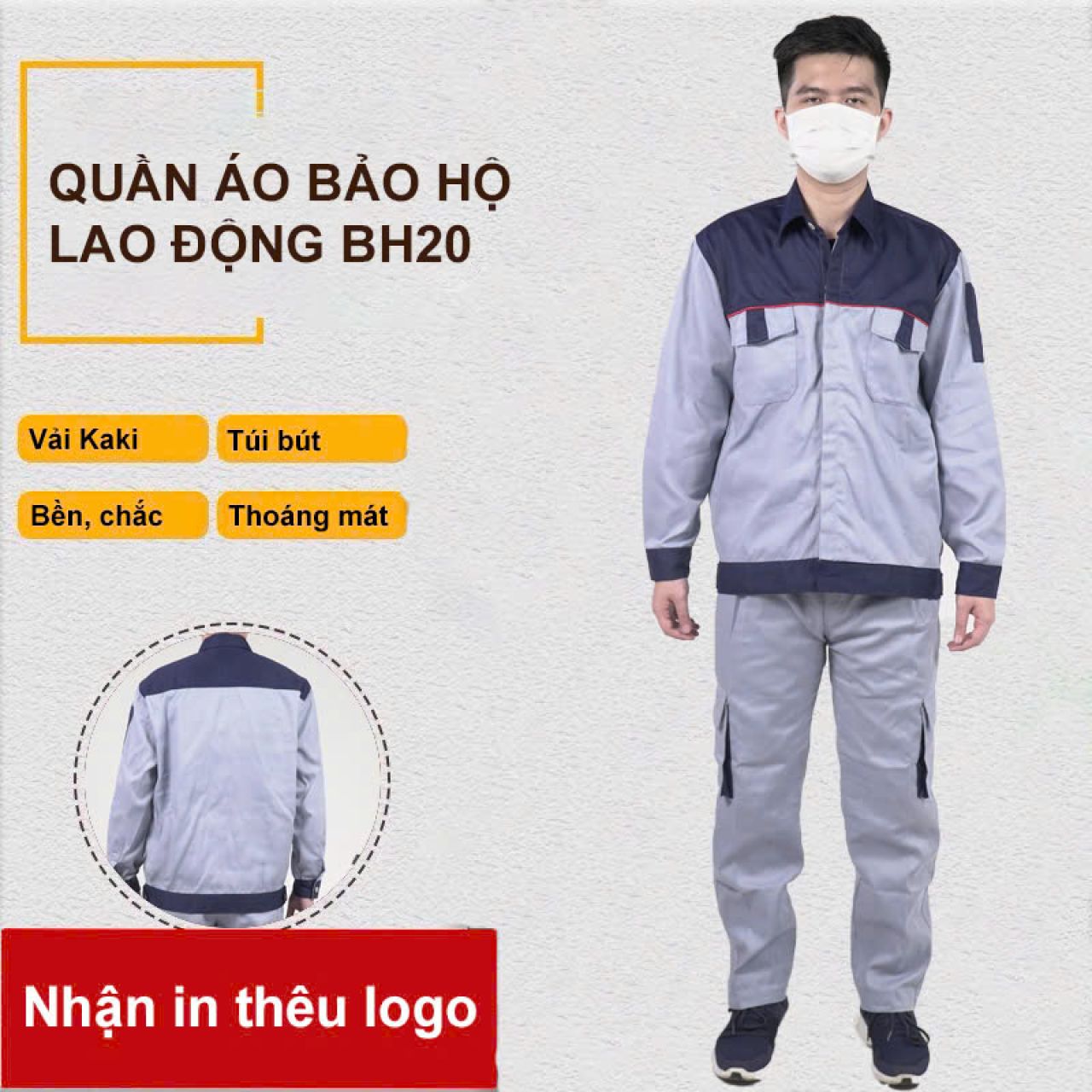 Quần áo bảo hộ vải kaki